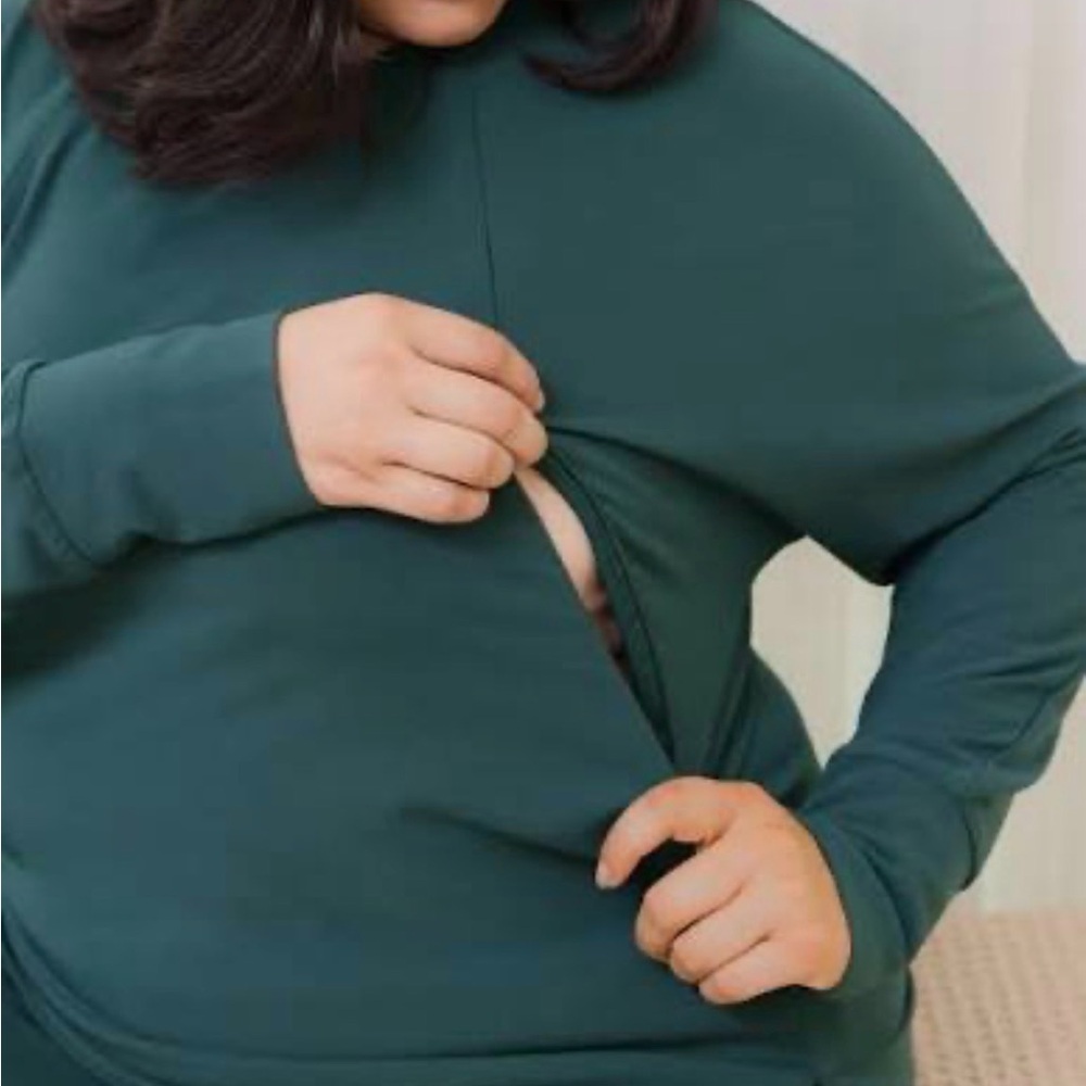 Kindred bravely maternity crew neck sweatshirt in green